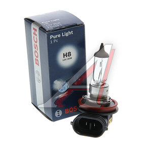 Изображение 2, 1987302081 Лампа 12V H8 35W PGJ19 Pure Light BOSCH