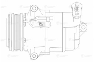 Изображение 4, LCAC2129 Компрессор OPEL Astra H (04-) кондиционера LUZAR