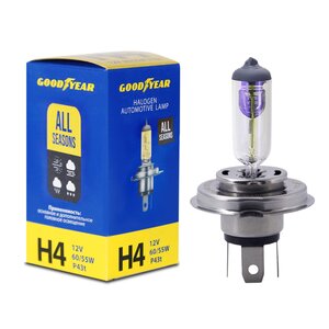 Изображение 2, GY014128 Лампа 12V H4 60/55W P43t All seasons GOODYEAR
