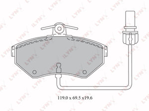 Изображение 1, BD1215 Колодки тормозные VW Passat B5 AUDI A4 передние (4шт.) LYNX