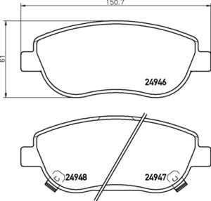 Изображение 2, MDB3052 Колодки тормозные TOYOTA Avensis (08-) передние (4шт.) MINTEX