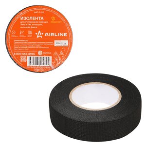Изображение 1, AAT-F-02 Изолента тканевая 19ммх10м черная,  флисовая AIRLINE