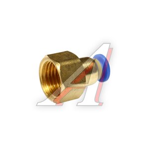 Изображение 2, ER-SPCF04-02 Соединитель трубки ПВХ, полиамид d=4мм (внутренняя резьба) 1/4" прямой металлический ЭВРИКА