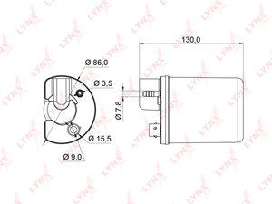 Изображение 1, LF962M Фильтр топливный HYUNDAI Santa Fe (06-) LYNX