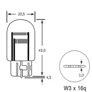 Изображение 2, 4631111142929 Лампа 12V W21/5W W3x16q 450/35лм Стандарт TESLAFT (Россия)