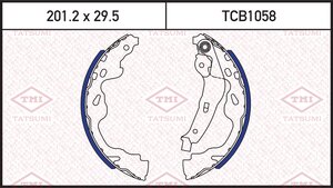 Изображение 1, TCB1058 Колодки тормозные SUZUKI Swift (05-) задние барабанные (4шт.) TATSUMI