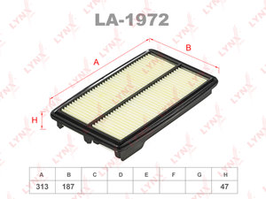 Изображение 1, LA1972 Фильтр воздушный HONDA Accord (13-) (3.5) LYNX