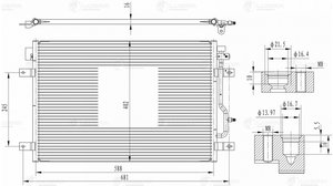 Изображение 3, LRAC1809 Радиатор кондиционера AUDI A4 (01-09) LUZAR