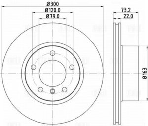 Изображение 3, DF261007 Диск тормозной BMW 3 (F30) передний (1шт.) TRIALLI