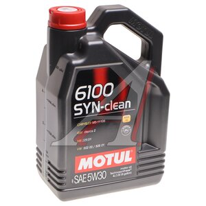 Изображение 1, 112134 Масло моторное MOTUL 6100 SYN-CLEAN 5W30 п/синт.4л
