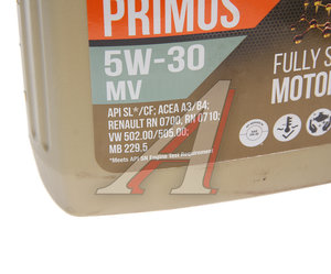 Изображение 2, L034-1324-0404 Масло моторное PRIMUS MV CF/SL A3/B4 5W30 синт.4л LUBEX