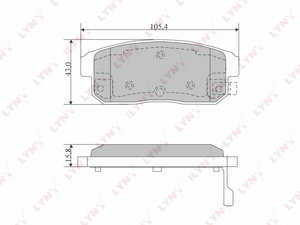 Изображение 1, BD5719 Колодки тормозные NISSAN Maxima (99-) задние (4шт.) LYNX