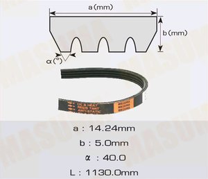 Изображение 1, 4PK-1130 Ремень приводной поликлиновой 4PK1130 MASUMA