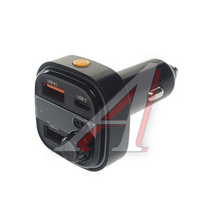 Изображение 1, BCC08 black Устройство зарядное в прикуриватель с трансмиттером (bluetooth, hands free) черное XO