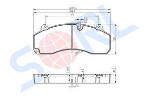 Изображение 2, HM4916 Колодки тормозные SITRAK HOWO передние/задние (4шт.) SORL