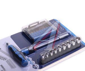 Изображение 2, 0052-21 Отвертка-битодержатель с комплектом бит и головок 21 предмет VERTEXTOOLS