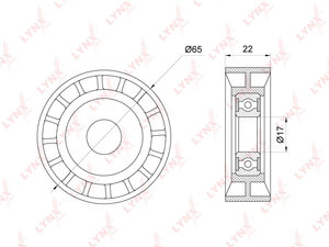Изображение 4, PB7142 Ролик приводного ремня MERCEDES A (W169), B (W245) обводной LYNX