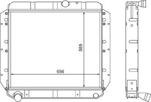 Изображение 2, 4331-1301010-01 Радиатор ЗИЛ-4331 медный 3-х рядный ШААЗ