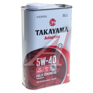 Изображение 1, 6056069 Масло моторное TAKAYAMA Adaptec SN/CF 5W40 синт.1л