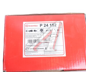Изображение 7, P24152 Колодки тормозные FORD Transit (14-) передние (4шт.) BREMBO