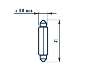 Изображение 7, 173143000 Лампа 12V C10W SV8.5 41мм Festoon NARVA