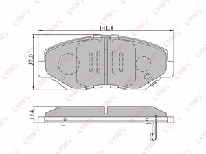 Изображение 2, BD3404 Колодки тормозные HONDA CR-V (02-) передние (4шт.) LYNX