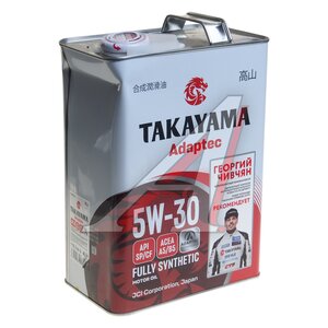 Изображение 1, 322128 Масло моторное Adaptec A5/B5 5W30 синт.4л (Уценка) TAKAYAMA