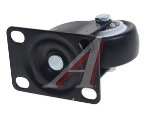 Изображение 3, 4053050 Колесо для тележки d=50мм 70кг платф. поворотное резина черный МФК