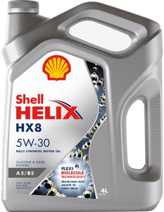Изображение 2, 550046777 Масло моторное HELIX HX-8 5W30 A5/B5 синт.4л SHELL