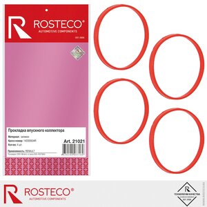 Изображение 1, 21021 Прокладка коллектора RENAULT Logan (09-) впускного комплект (4шт.) ROSTECO
