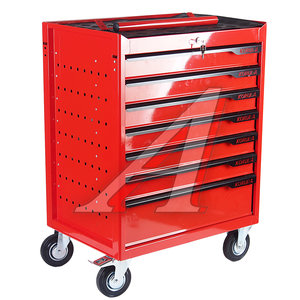 Изображение 1, KR-007-Red Тележка инструментальная 7 секций красная KORUDA
