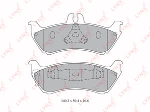 Изображение 1, BD5328 Колодки тормозные MERCEDES ML230, ML430 (W163) задние (4шт.) LYNX