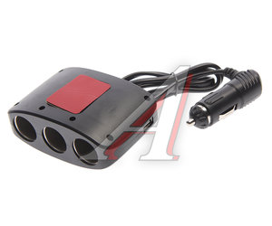 Изображение 2, NO.1635 Разветвитель прикуривателя 3-х гнездовой 12-24V 2USB OLESSON