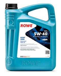 Изображение 1, 20246-0050-99 Масло моторное HIGHTEC SYNT ASIA C3/SN/CF 5W40 синт.5л ROWE