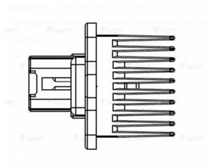 Изображение 4, LFR1104 Резистор MITSUBISHI ASX, Lancer (07-), Outlander (06-) отопителя LUZAR