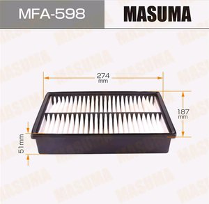 Изображение 2, MFA-598 Фильтр воздушный MAZDA 3, 5 (03-09) MASUMA