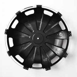 Изображение 2, МК-ПЛ-Р13 Колпак колеса R-22.5 переднего пластик (черный) Турбо ТТ