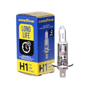 Изображение 1, GY011122 Лампа 12V H1 55W P14.5s Long Life GOODYEAR