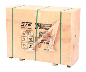 Изображение 7, GTE-MR100A300A Компрессор пневматический 380В 3.0кВт 8атм. 300л/мин. ресивер-100л поршн. ремен. одноступенчатый GTE