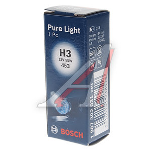 Изображение 4, 1987302031 Лампа 12V H3 55W PK22s Standart Pure Light BOSCH