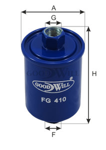 Изображение 3, FG410 Фильтр топливный ВАЗ-2108-15 тонкой очистки (гайка) GOODWILL