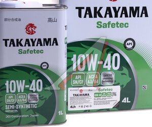 Изображение 3, 102149 Масло моторное TAKAYAMA Safetec A3/B4 10W40 п/синт.4+1л