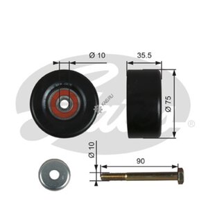 Изображение 6, T36357 Ролик приводного ремня NISSAN Teana (J32) обводной GATES