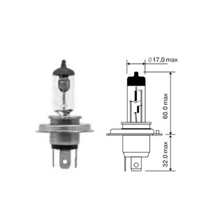 Изображение 2, 52420 Лампа 12V H4 60/55W P43t МАЯК