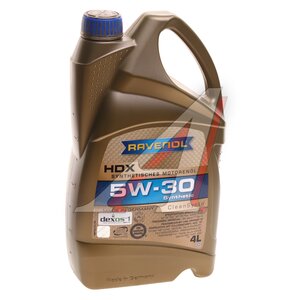 Изображение 1, 4014835858572 Масло моторное HDX 5W30 синт.4л RAVENOL
