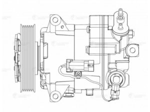 Изображение 3, LCAC2108 Компрессор OPEL Astra J (10-) кондиционера LUZAR