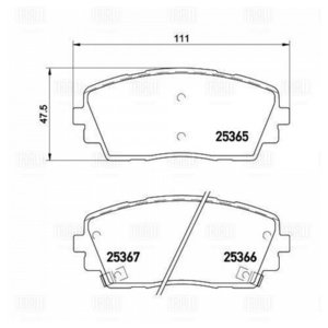 Изображение 2, PF4247 Колодки тормозные KIA Picanto (11-) передние (4шт.) TRIALLI