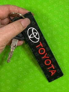 Изображение 2, BMV 001 Брелок "TOYOTA" ткань, вышивка 13х3см MASHINOKOM