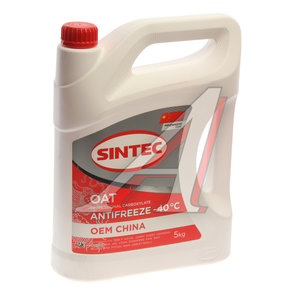 Изображение 1, 6145011 Антифриз красный -40C 5кг OEM China OAT SINTEC