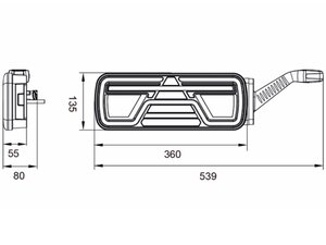 Изображение 6, 370-17-022 Фонарь задний универсальный светодиодный 12/24V с габаритным фонарем правый MEGAPOWER